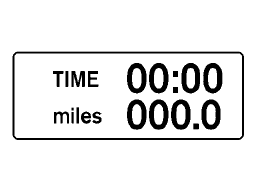 Elapsed time and trip odometer (miles or