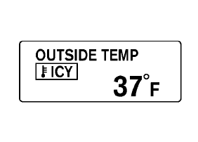Outside air temperature (ICY— 8F or 8C)