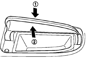 To open, push the storage box lid 1 as