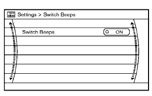 Switch Beeps settings (models without