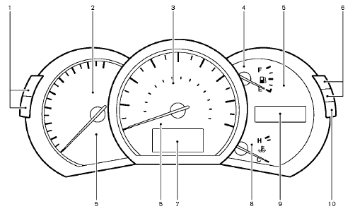 1. Instrument brightness control switch