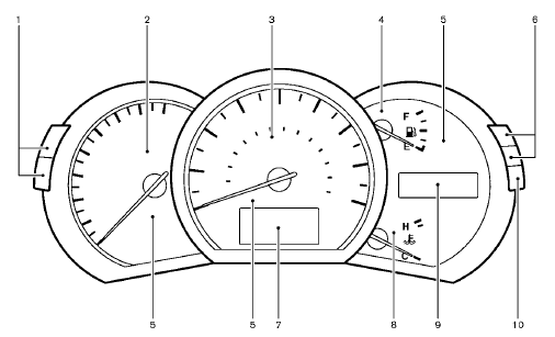 1. Instrument brightness control switch