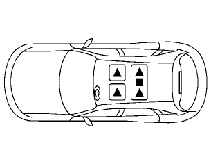 The illustration shows the seating positions