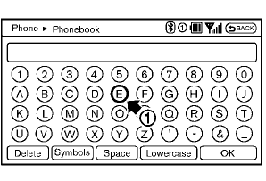 Inputting characters: