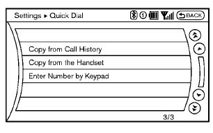 3. Choose the method for entering the phonebook