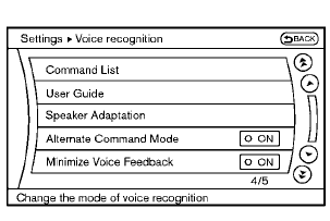 4. Select the “Alternate Command Mode” key.