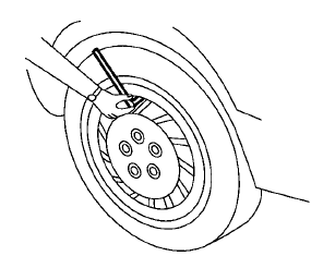 Checking the tire pressure