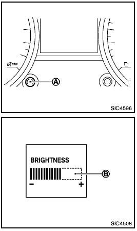 The instrument brightness control operates when the headlight switch is in the