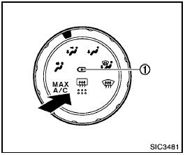 To defog/defrost the rear window glass and outside mirrors (if so equipped),