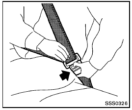 Unfastening the seat belts