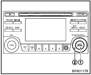 1) Push the SETTING button 1 until “Setting Clock” and “Clock Adjust”