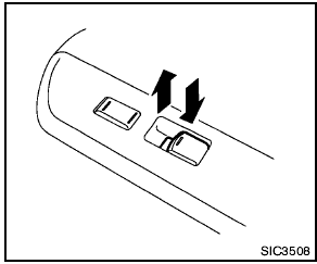 Passenger side power window switch