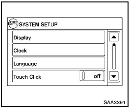 System setup