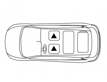 The illustration shows the seating positions