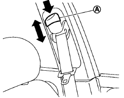 Shoulder belt height adjustment (front