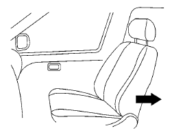 Forward-facing (front passenger seat) –