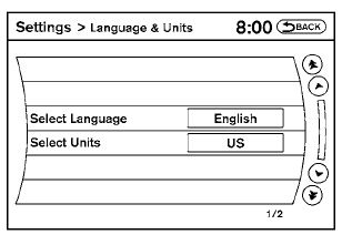 Language & Units: