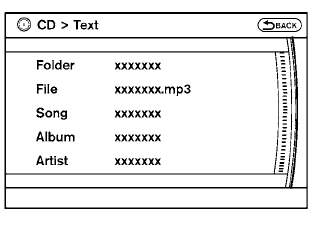 ● Album displays the ID3 encoded tag of the