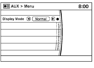 AUX settings