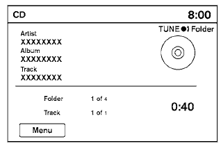 CD, DVD or USB with compressed audio