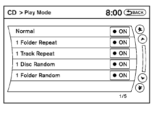Normal - Plays all tracks on the CD in sequential