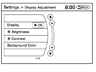 Display settings