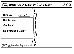 Display settings