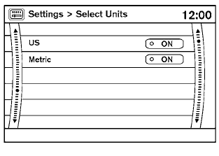 Select Units: