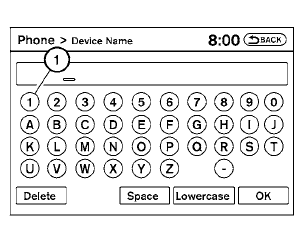 Inputting characters: