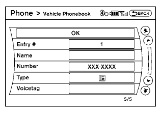 6. Select the “Voicetag” key to record a name