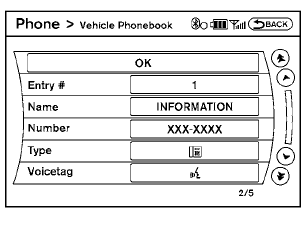 5. Select the desired item to change.