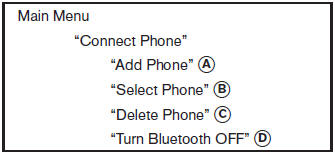 Use the Connect Phone commands to manage