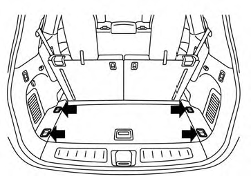 Cargo area luggage hooks