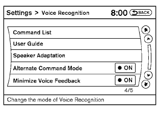 The Voice Recognition system has a function to