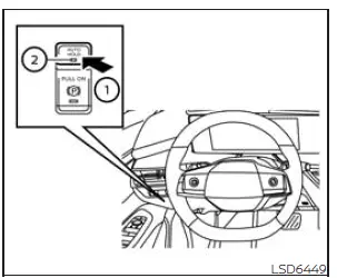 Nissan Murano automatic brake hold switch and indicator light locations