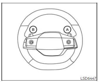 Nissan Murano steering wheel paddle shifters for manual transmission control