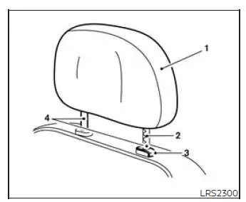 Adjustable head restraint components with notches lock knob and stalks