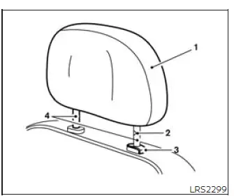 Non-adjustable head restraint components with single notch lock knob and stalks