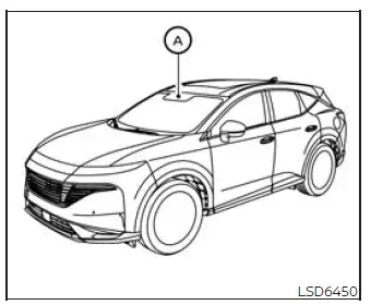 Nissan Murano multi-sensing front camera location for Traffic Sign Recognition