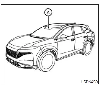 Nissan Murano front camera monitoring lane markings for Intelligent Lane Intervention