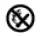 Battery safety symbol warning against flames and electrical sparks