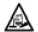 Battery acid warning symbol for corrosive sulfuric acid
