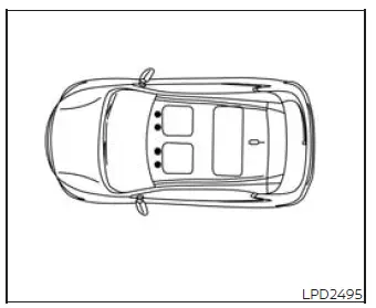 Location of the Nissan Murano floor mat positioning hooks