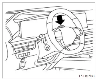 Nissan Murano driver monitoring camera located on the steering column
