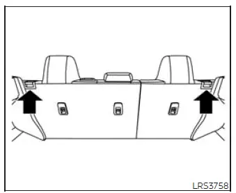Nissan Murano rear bench seat folding latch location