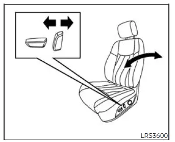 Front power seat forward and backward adjustment control