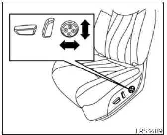 Lumbar support height adjustment switch for front power seat