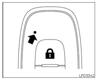 Nissan Murano approach unlock and walk-away lock operating area