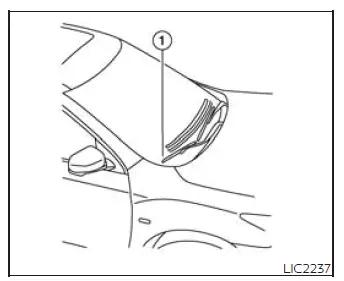 Autolight sensor location on top of the instrument panel