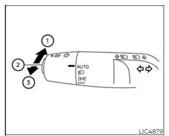 Nissan Murano headlight control switch on the steering column